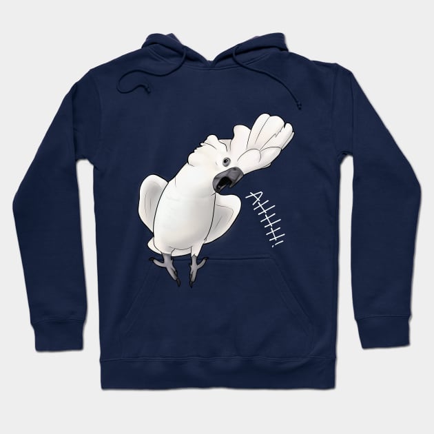 Screaming Cockatoo Hoodie by Mehu Art